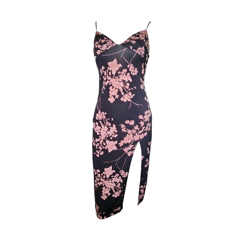 Lovely Day Dress Womens Size S Small‎ Black Floral Dark Romantic Y2K Babydoll
